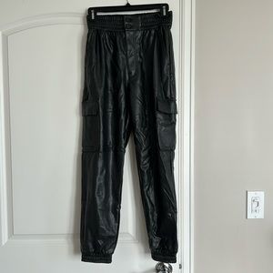 Abercrombie leather joggers